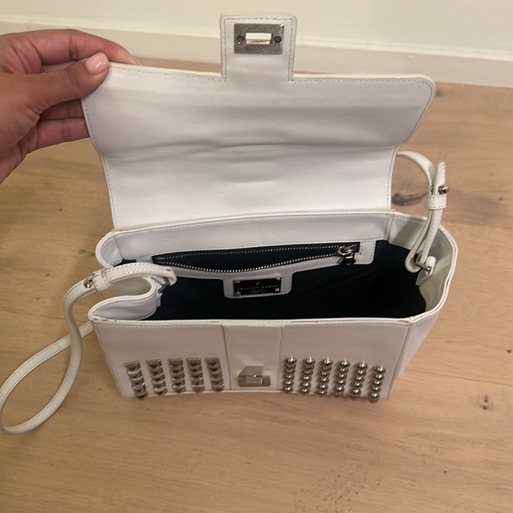 Philipp Plein White Calf Leather Crossbody Bag - Picture 5 of 9